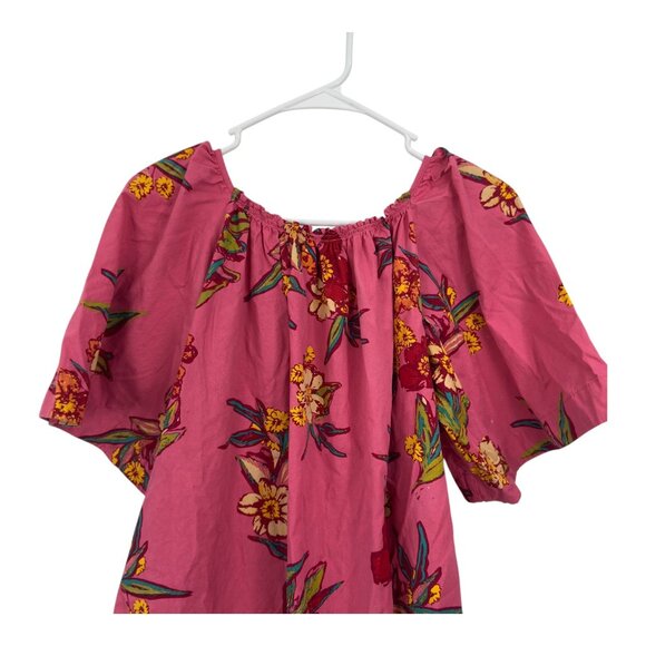 Free People TUNICA JODIE Sunrise Combo Pink Floral Print Mini Dress SZ XS - Picture 6 of 12